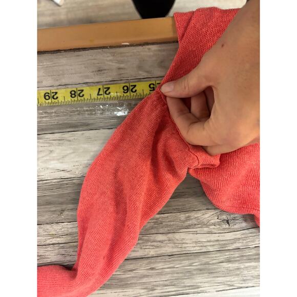 Eileen Fisher Organic Linen Coral Sweater - Size Small Long Sleeve Pullover - Picture 10 of 11